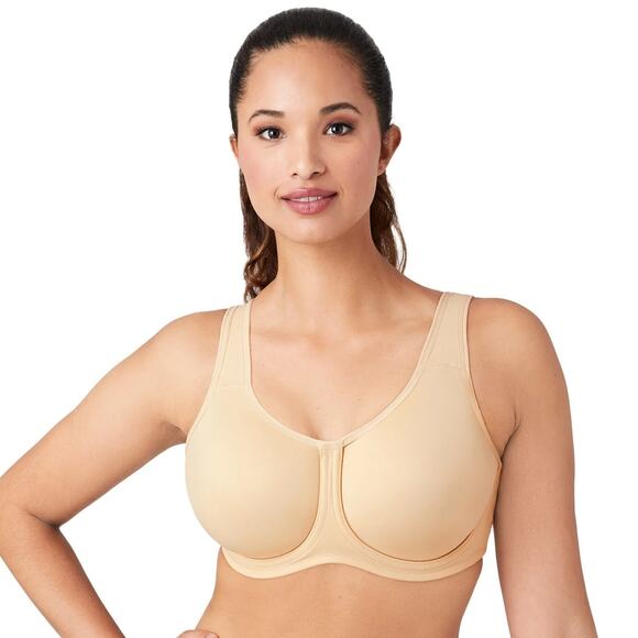 Wacoal Womens 32H Sand Simone Sport Underwire Bra Full Coverage Workout M42 - Picture 1 of 11